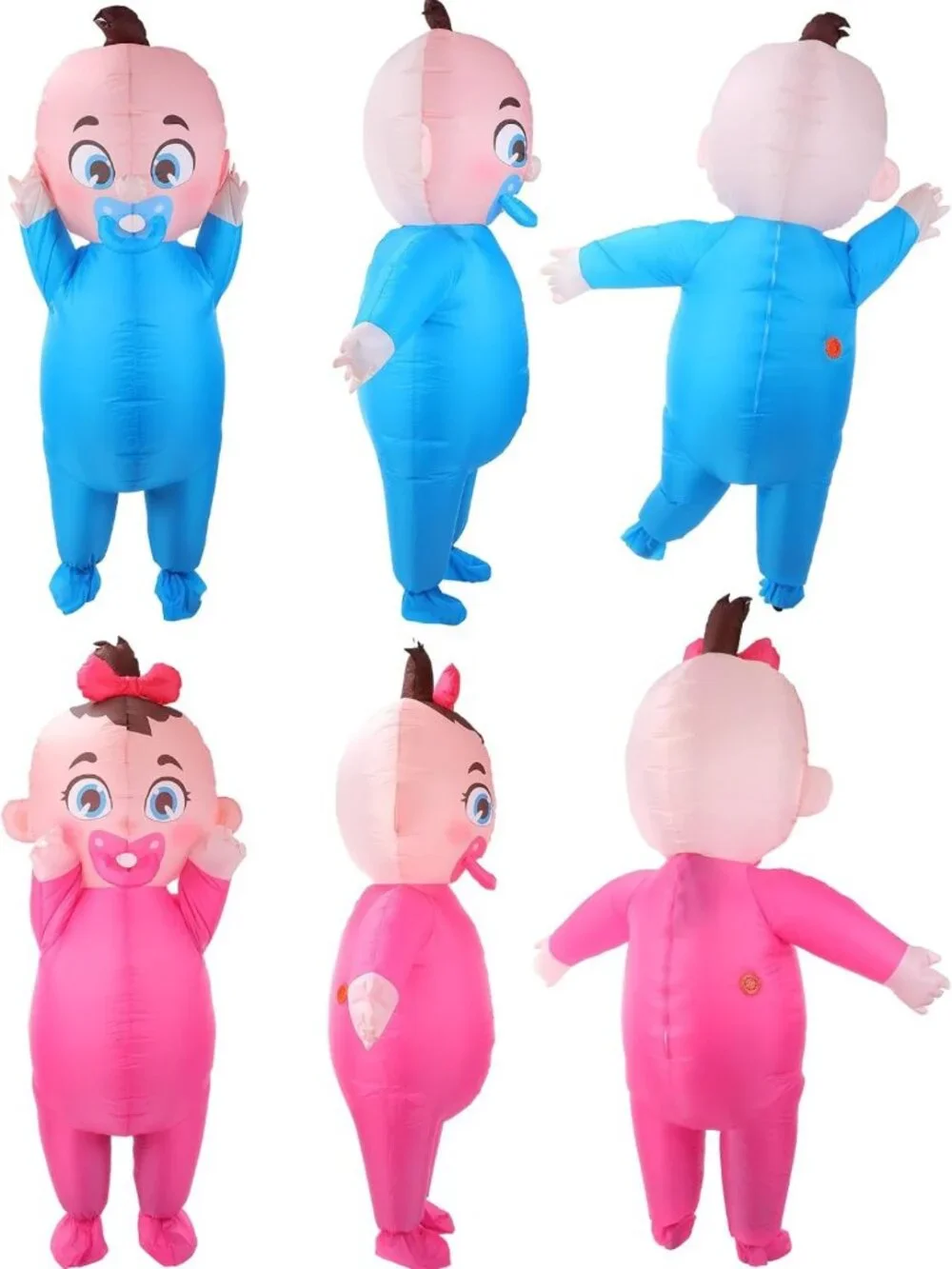 Inflatable Baby Costume Set - Fun Giant Gender Reveal Ideas for Parties, 2 PCS